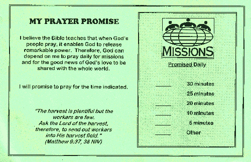 Missionary Prayer Card Template Fresh Sample Faith Promise Mitment or Pledge Card