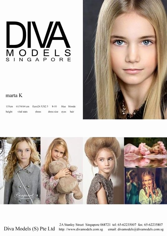 Model Comp Card Examples Best Of Modelscouts Model Marta K P Card Diva Models