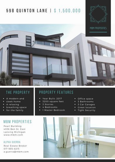 Modern Real Estate Flyers Luxury Customize 79 Real Estate Flyer Templates Online Canva