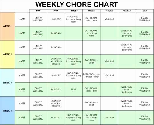 Monthly Chore Chart Template Best Of Developing Lifeskills Chores Talk About Curing Autism Taca