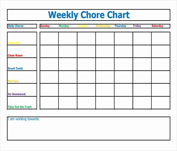 Monthly Chore Chart Template Elegant How to Make Good Schedule Using 5 Chore List Template Types