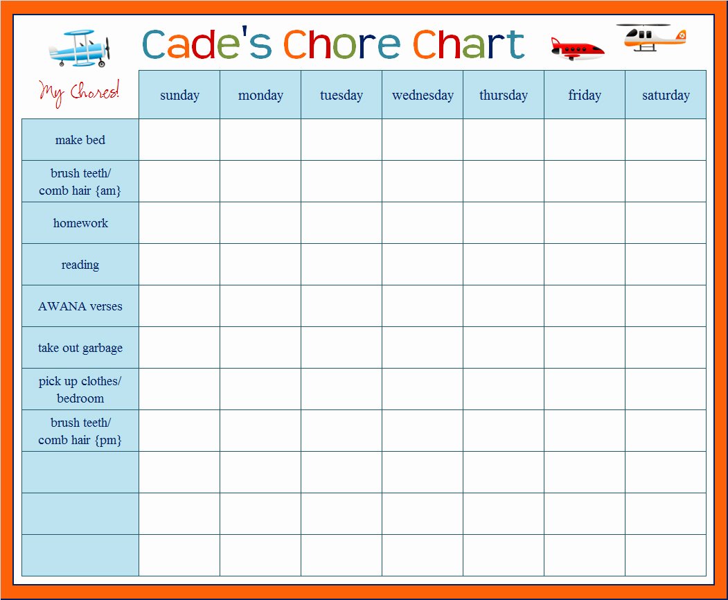 Monthly Chore Chart Template Lovely Iheart organizing Buzzzzzing Like A Busy Bee