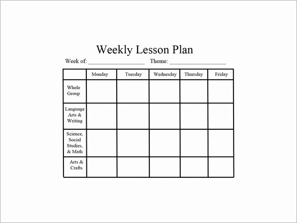 Monthly Lesson Plan Template Fresh 10 Lesson Plan Template Word Free Download Pdf Excel