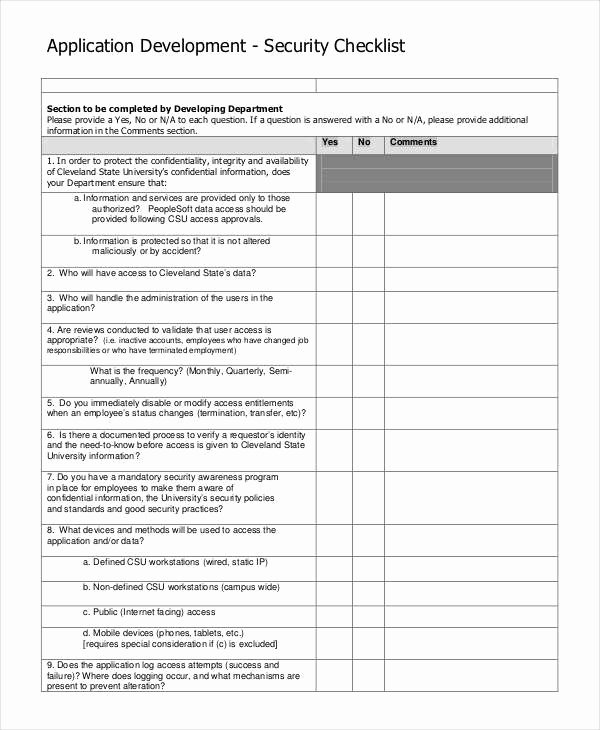 Mortgage Processing Checklist Templates Fresh Application Checklist Template 13 Free Samples Examples format Download