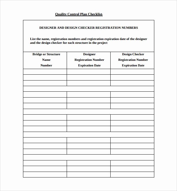 Mortgage Quality Control Plan Template Lovely Sample Quality Control Plan Template 10 Free Documents