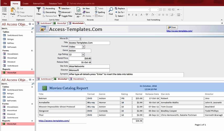 Ms Access Project Management Templates Inspirational Access Video and Movie Rentals System Management Database