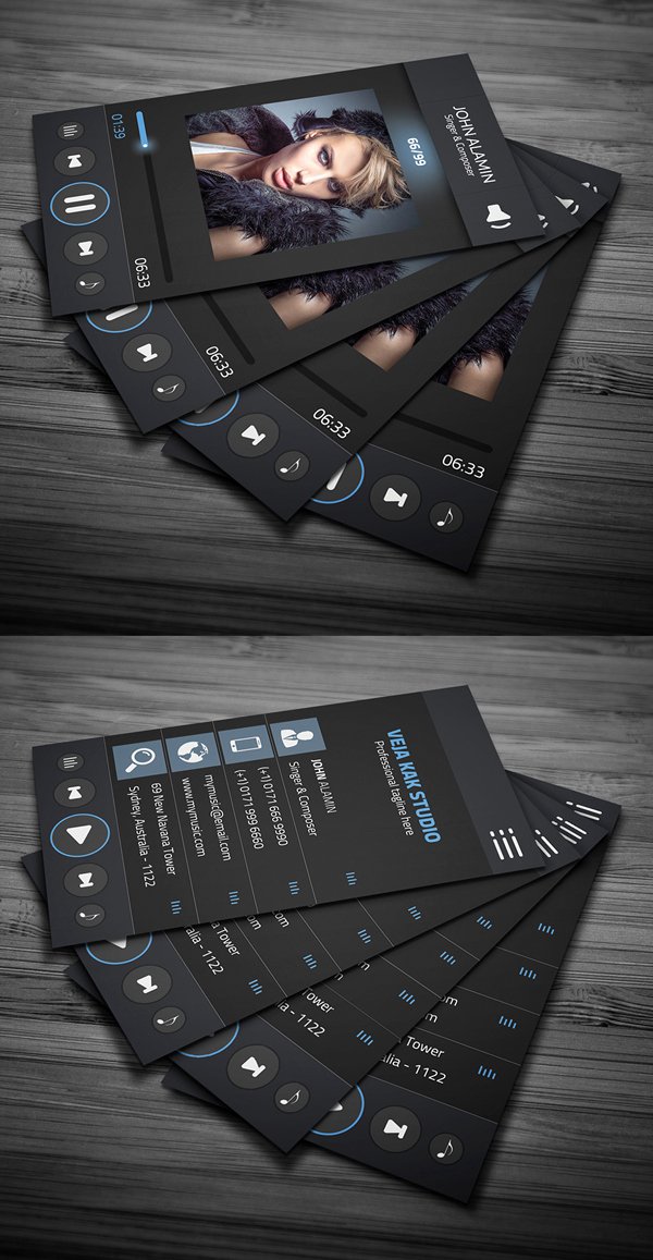 Music Business Cards Template Fresh 30 Free Business Card Psd Templates &amp; Mockups Design