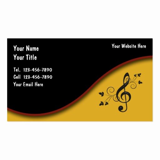 Music Business Cards Template Fresh Music Business Cards