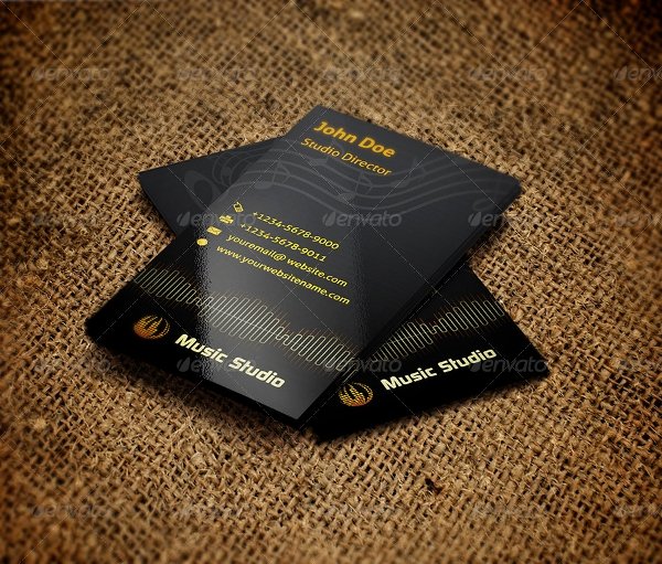 Music Business Cards Template New 26 Music Business Card Templates Psd Ai Word