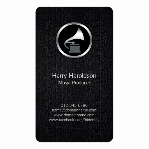 Music Producer Business Cards Unique Music Producer Gramophone Grunge Business Card