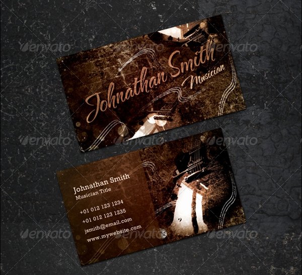 Musician Business Card Examples Best Of 26 Music Business Card Templates Psd Ai Word