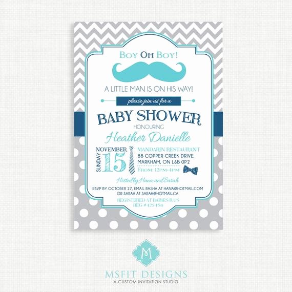 Mustache Baby Shower Invitations Templates Elegant Items Similar to Mustache Baby Shower Invitation Mustache Bash Shower Invitation Boy Digital
