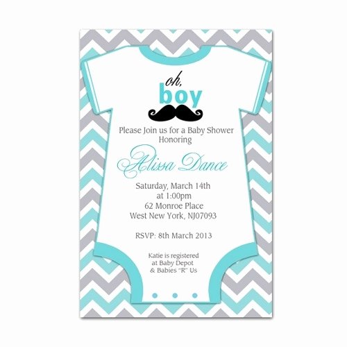 Mustache Baby Shower Invitations Templates Elegant Mustache Baby Shower Invitation Templates Cobypic