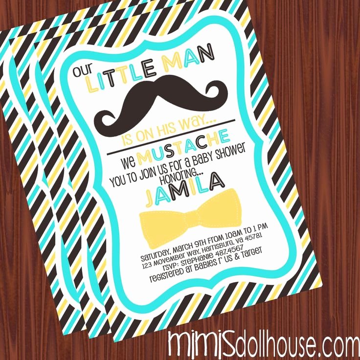 Mustache Baby Shower Invitations Templates Lovely 1000 Images About I Mustache You A Question On Pinterest