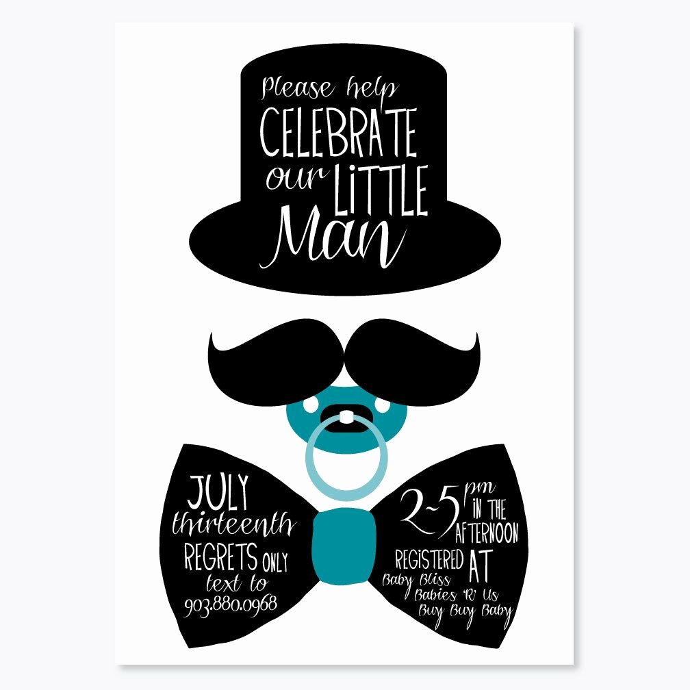 Mustache Baby Shower Invitations Templates Luxury Gentleman Shower Birthday Invitation Boy Baby Shower Fancy Baby Shower Invitation Mustache