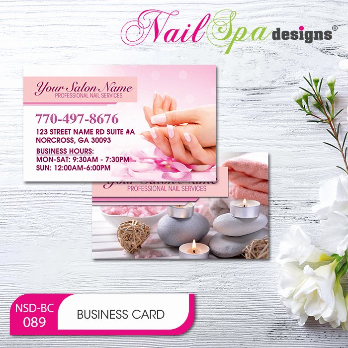 nail spa business card bc089
