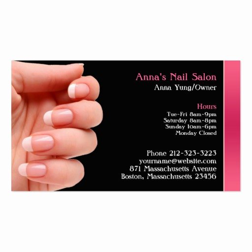 Nail Salon Business Cards Inspirational Nail Salon Business Card W Appointment