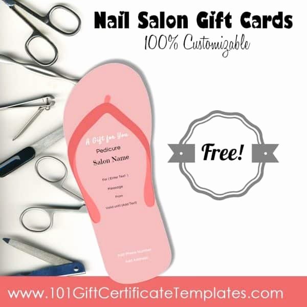 Nail Salon Gift Certificate Template Inspirational Nail Salon Gift Certificates Free Nail Salon Gift