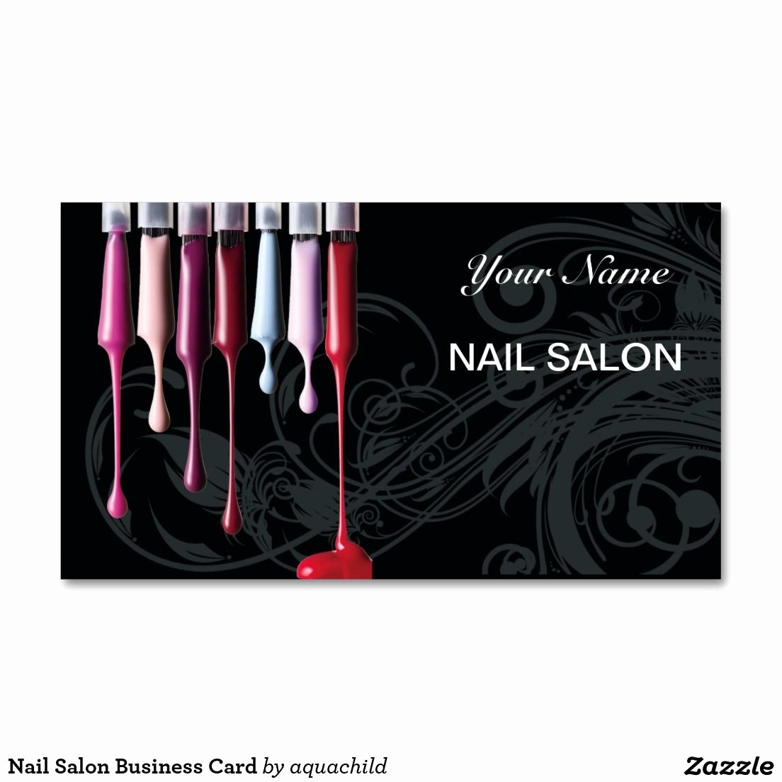 Nails Business Cards Design New Nail Salon Business Card Zazzle Customized Nail Salon Business Cards