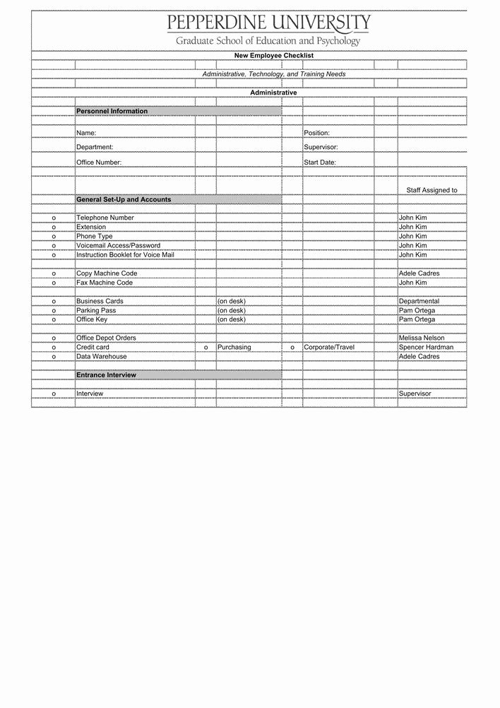 New Employee Checklist Template Excel Lovely Download Download New Employee Checklist Excel format Template for Free Tidytemplates