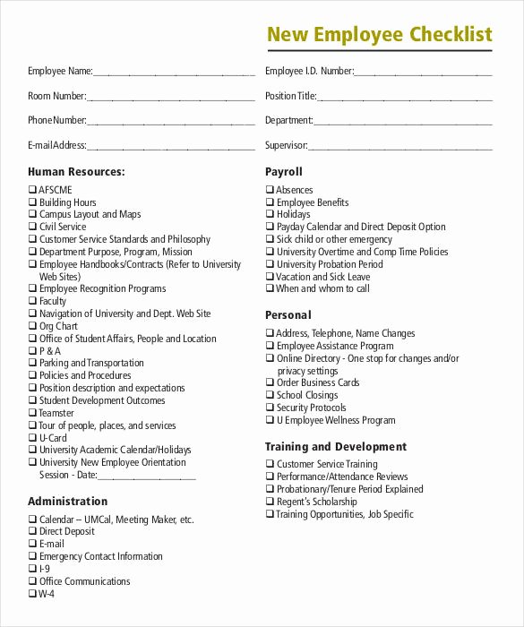 New Hire Checklist Excel Beautiful 11 Boarding Checklist Samples and Templates Pdf Word Excel