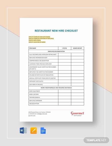 New Hire Checklist Excel Best Of Free 10 New Hire Checklist Samples &amp; Templates In Word Excel