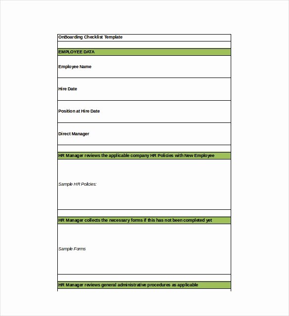 New Hire Checklist Excel Fresh Boarding Checklist Template 17 Free Word Excel Pdf Documents Download