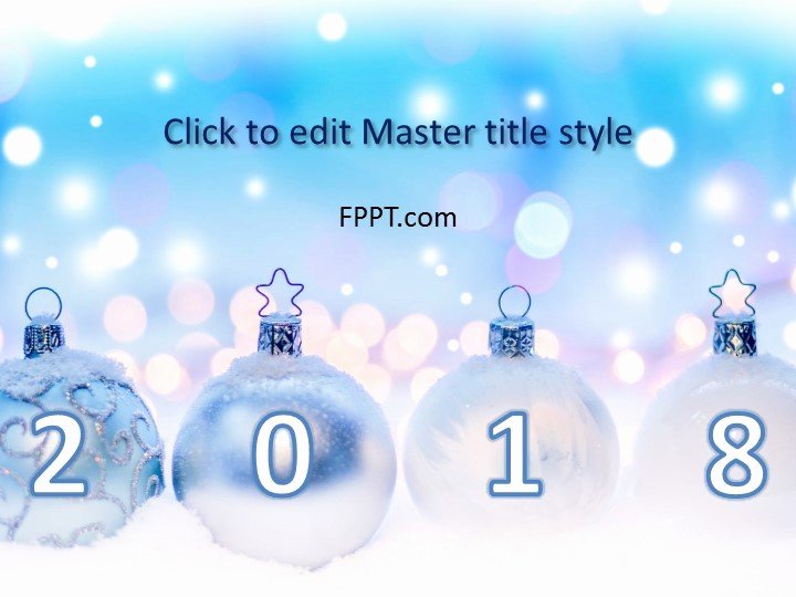 New Year Powerpoint Templates Fresh Free New Year Frozen Balls Powerpoint Template Free Powerpoint Templates