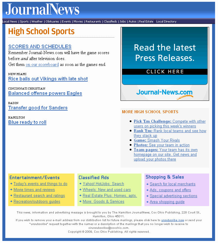 Newsletter Sample for School Fresh Journal News