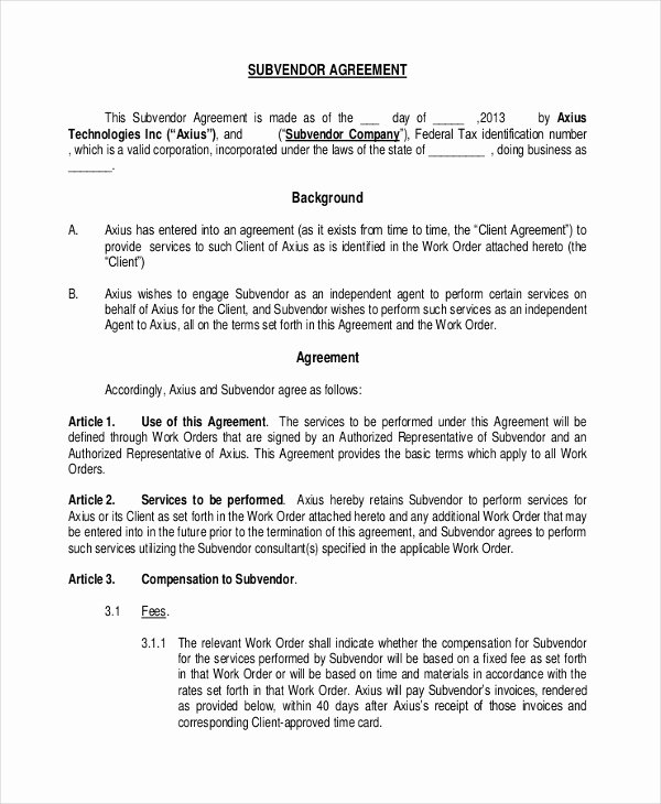 Non Compete Agreement Template Word Fresh Vendor Non Pete Agreement Template 11 Free Word Pdf Documents Download