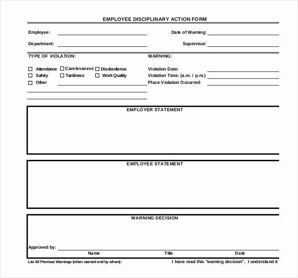 Notice Of Disciplinary Action Beautiful 13 Employees Write Up Templates – Free Sample Example Download