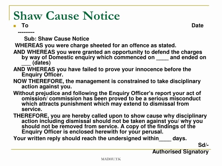 Notice Of Disciplinary Action Elegant Ppt Disciplinary Action Powerpoint Presentation Id