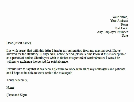 Nurses Letter Of Resignation Fresh formal Resignation Letter for Nurse Learnist