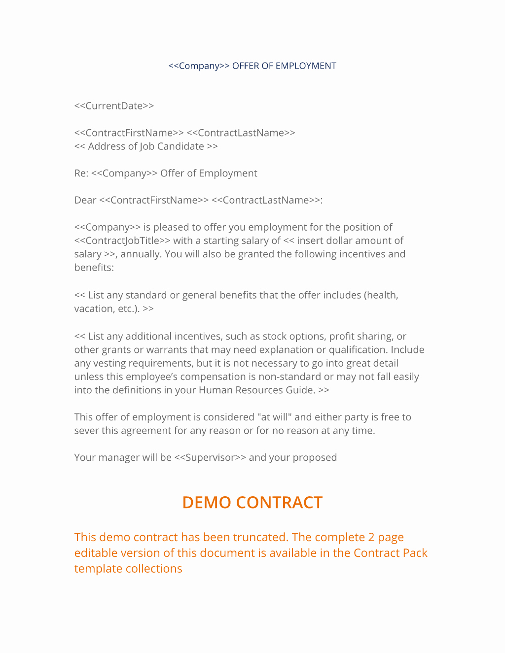 Offer Letter Sample Doc Best Of Fer Of Employment Letter 3 Easy Steps