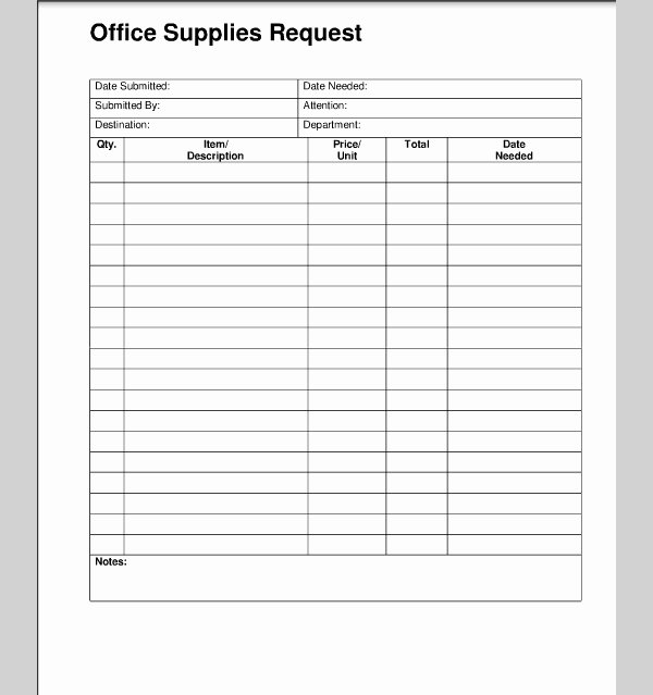 Office Supply order form Awesome Supply Request form Template Of Supply Request form