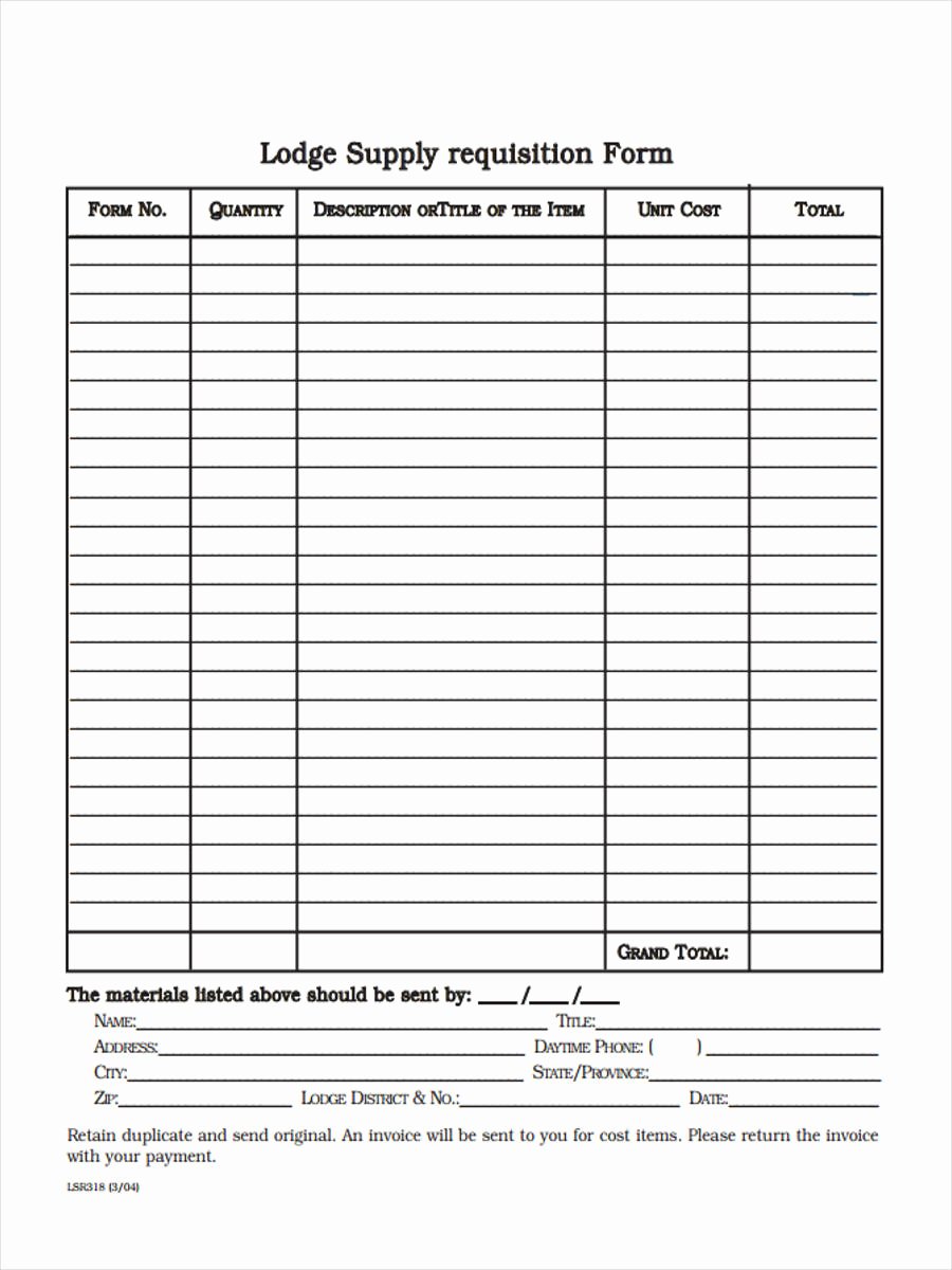 Office Supply order form Inspirational 7 Supply Requisition forms Free Sample Example format Download