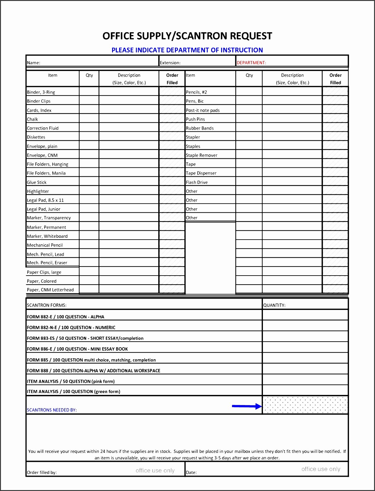 Office Supply Request form Best Of 9 Suppliers List Template Sampletemplatess