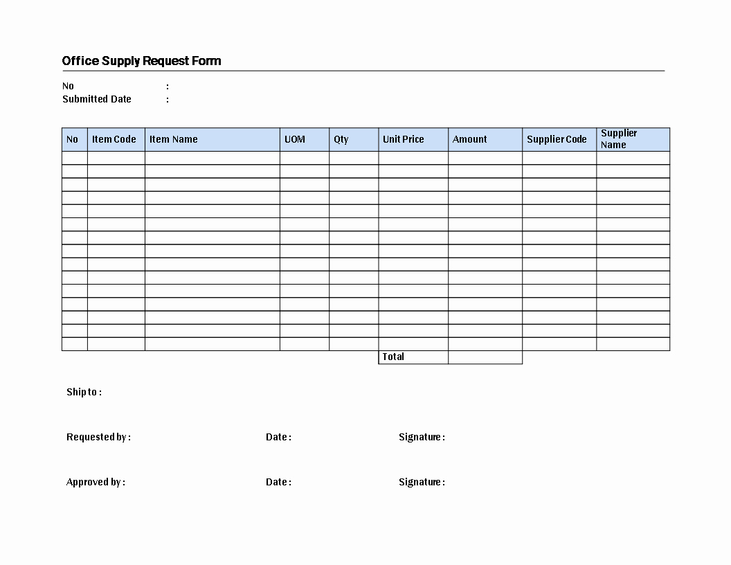 Office Supply Request form Lovely Fice Supply Request Model