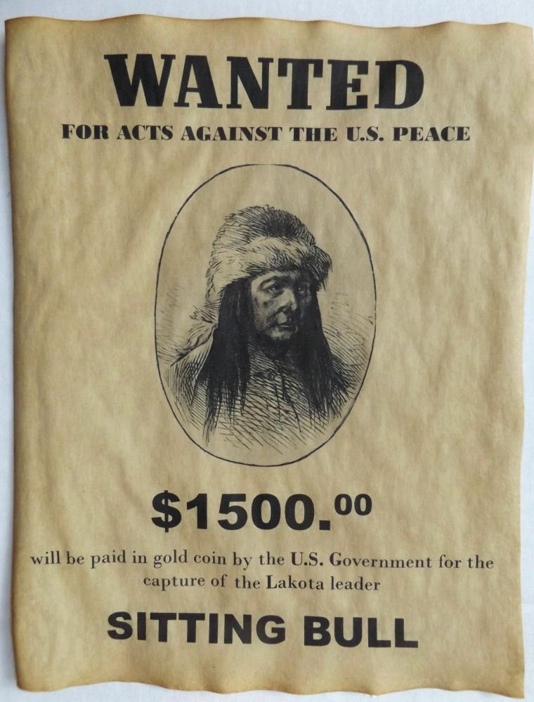Old West Wanted Posters Best Of Sitting Bull Wanted Poster Western Old West Indian Lakota