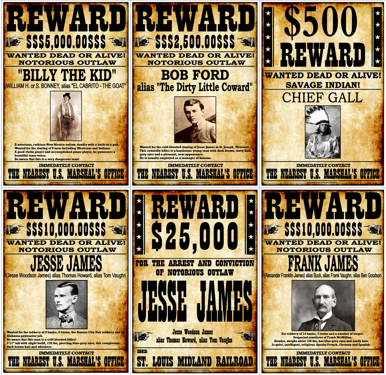 Old West Wanted Posters Inspirational Outlaws the Old West Collector S Set Of 19 Fantastic Wanted Posters Free Gift &amp; Free