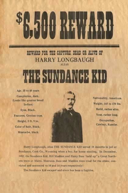 Old West Wanted Posters Luxury Details About Sundance Kid Reward Wanted Poster Reprod Old Wild West the Old West