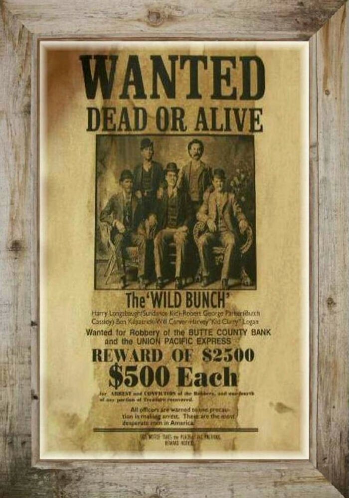 Old West Wanted Posters Luxury Magnet Vintage Old West Wanted Dead or Alive Poster Wild Bunch Free Shipping