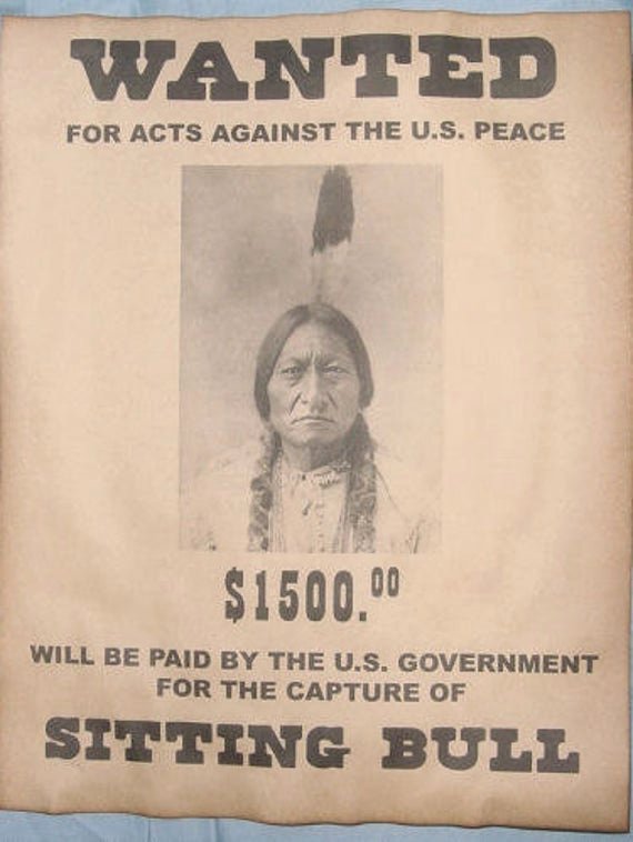 Old West Wanted Posters New Set Of 5 Old West Indian Wanted Posters Cochise Sitting Bull