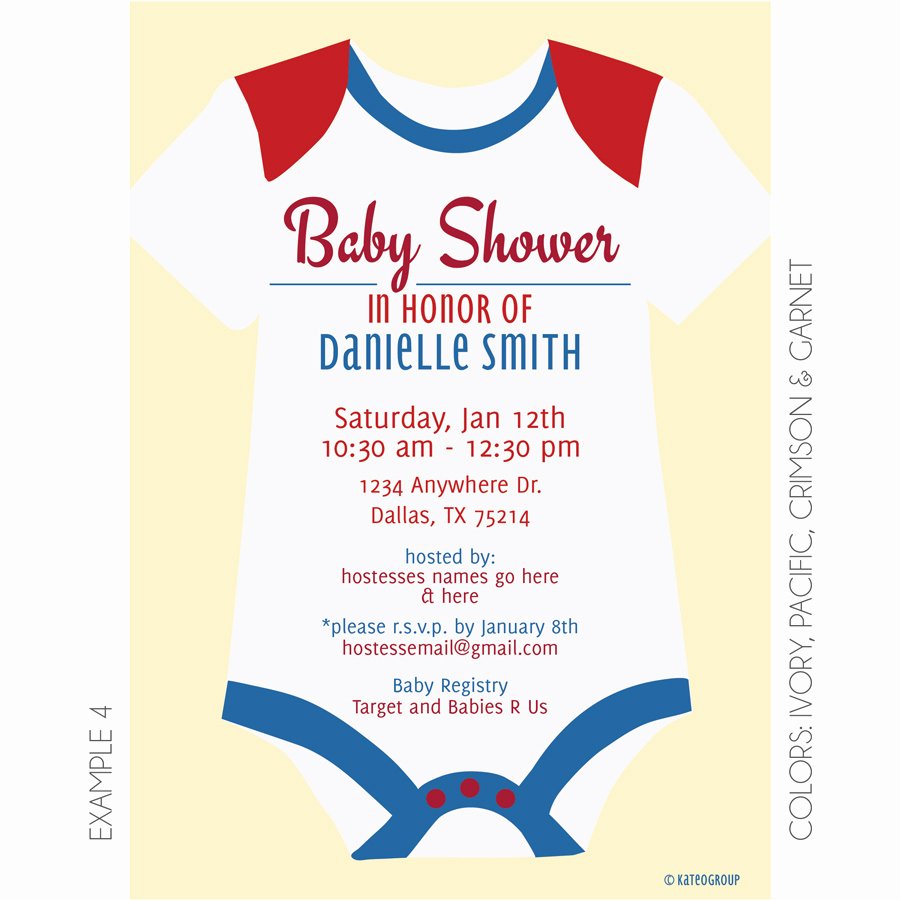 Onesie Baby Shower Invitations Template Beautiful Esie Baby Shower Invitation