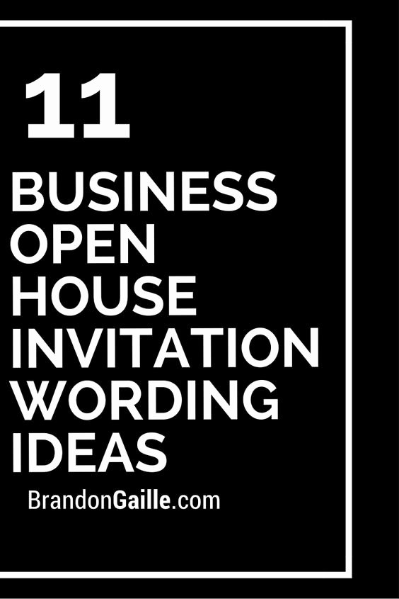 Open House Invitations Templates Elegant 11 Business Open House Invitation Wording Ideas