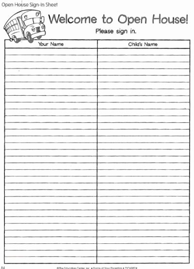 Open House Sign In Sheet Luxury Free Teaching Resources Lesson Plans Worksheets