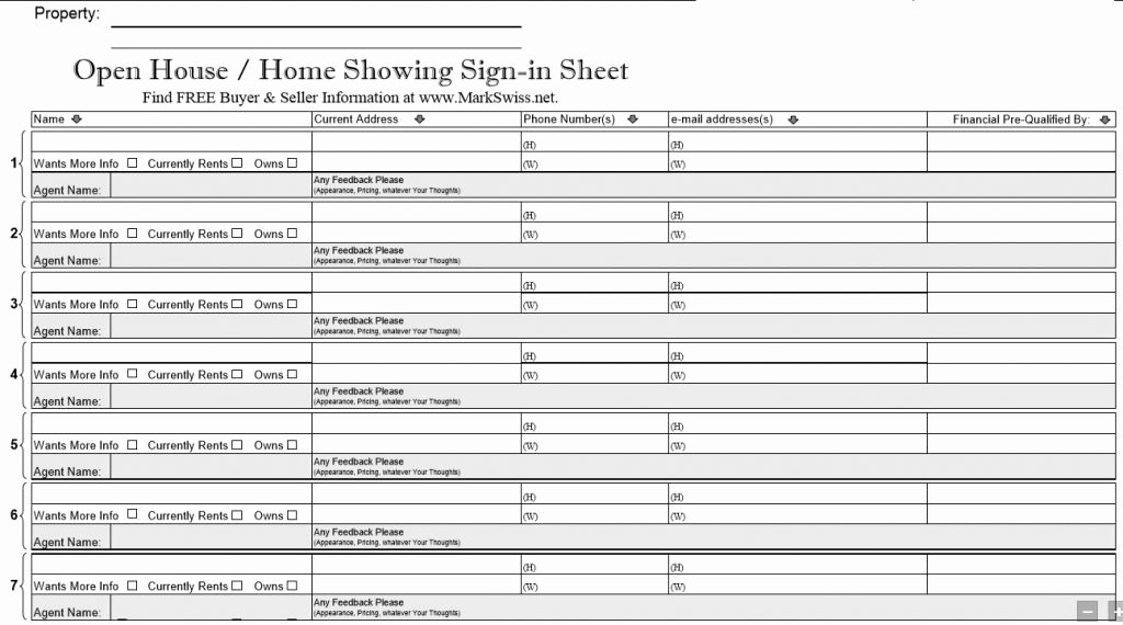 Open House Sign In Sheet New 4 Free Real Estate Open House Sign In Sheet Templates [ Tips]