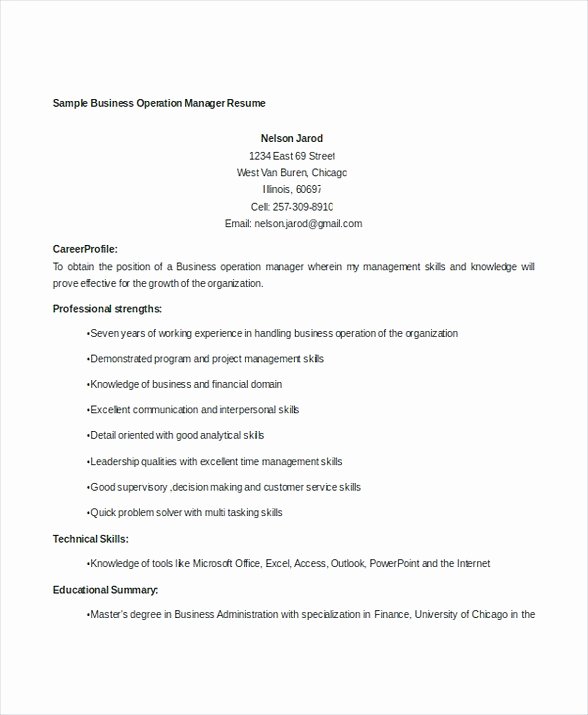 Operations Manager Resume Sample Pdf Fresh Bank Branch Manager Resume
