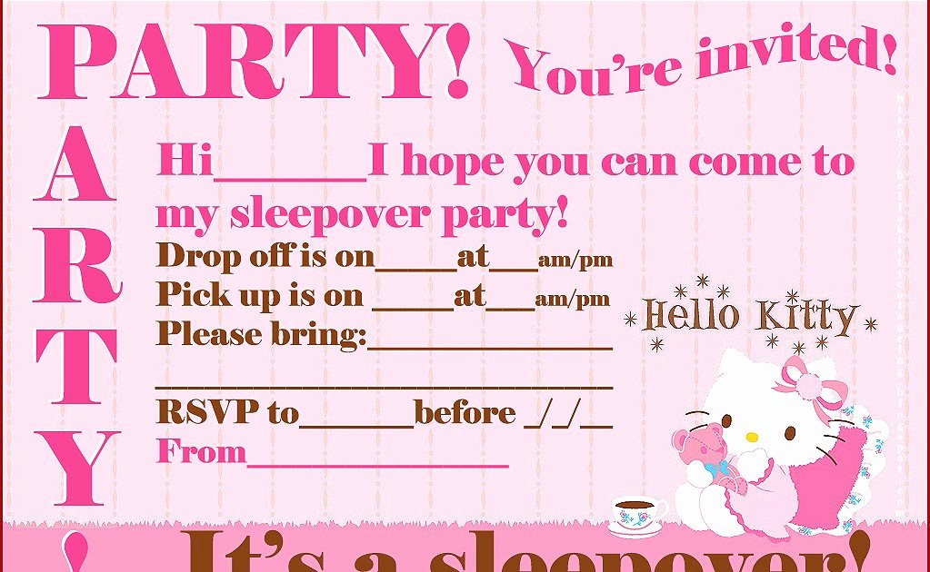 Pajama Party Invitations Free Printable Fresh Invitations for Sleepover Party