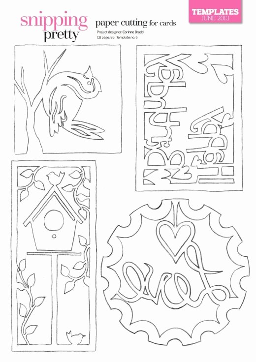 Paper Cut Outs Templates Lovely Paper Cutting for Cards Free Card Making Downloads Card Making
